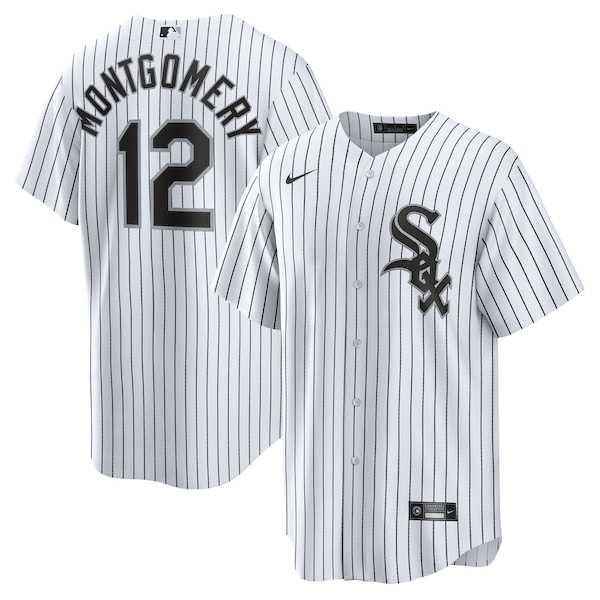 Men%27s Chicago White Sox #12 Colson Montgomery White Cool Base Stitched Baseball Jersey Dzhi->chicago white sox->MLB Jersey