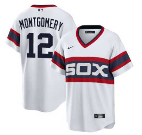 Men%27s Chicago White Sox #12 Colson Montgomery White Cool Base Stitched Jersey Dzhi->chicago white sox->MLB Jersey