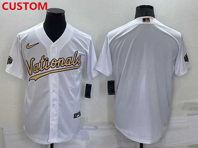 Mens Washington Nationals Custom White 2022 All Star Stitched Cool Base Nike Jersey->customized mlb jersey->Custom Jersey