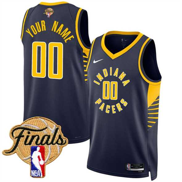 Men%27s Indiana Pacers Active Player Custom Navy 2025 Finals Icon Edition Stitched Basketball Jersey->customized mlb jersey->Custom Jersey