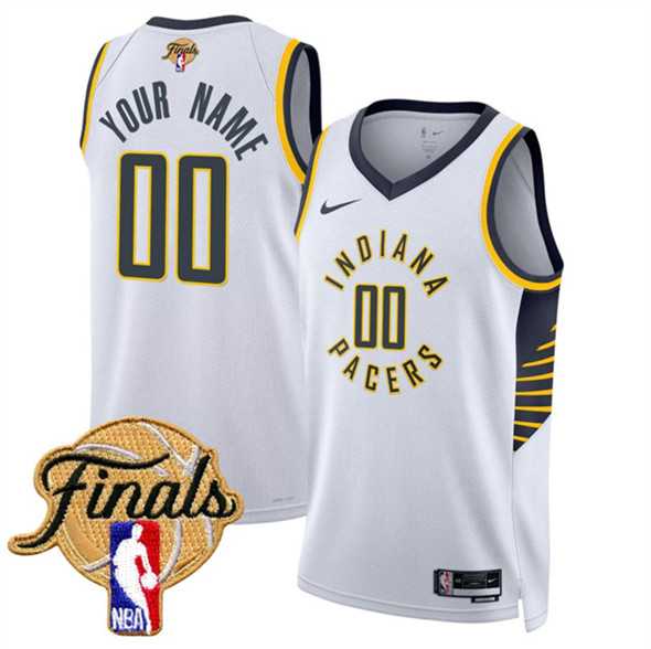 Men%27s Indiana Pacers Active Player Custom White 2025 Finals Association Edition Stitched Basketball Jersey->customized nba jersey->Custom Jersey