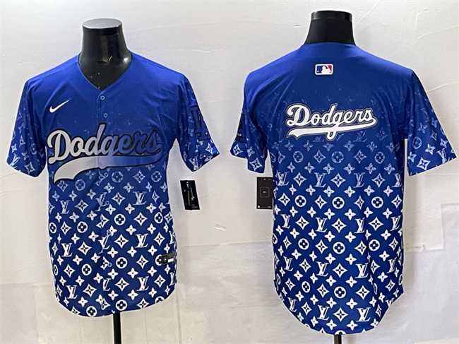 Men%27s Los Angeles Dodgers Team Big Logo Blue Limited Stitched Jersey->milwaukee brewers->MLB Jersey