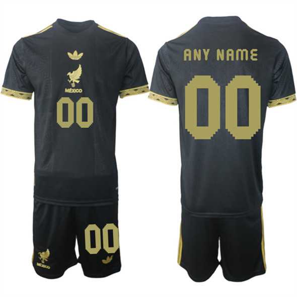 Mens Mexico Custom Black Gold 25-26 Soccer Jersey Suit->->Custom Jersey