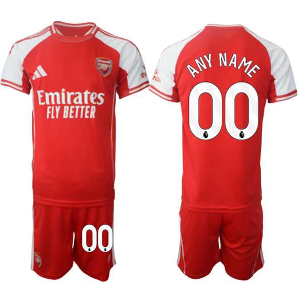 Mens Arsenal F.C Custom Red 2025 Home Soccer Jersey Suit->->Custom Jersey