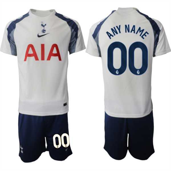 Mens Tottenham Hotspur Custom 2025-26 White Home Soccer Jersey Suit