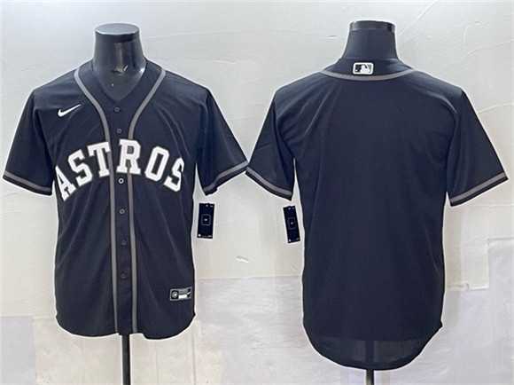 Men%27s Houston Astros Blank Black Lights Out Limited Stitched Jersey->los angeles dodgers->MLB Jersey