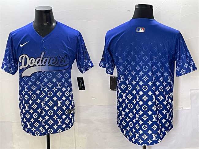 Men%27s Los Angeles Dodgers Blank Blue Limited Stitched Jersey->milwaukee brewers->MLB Jersey