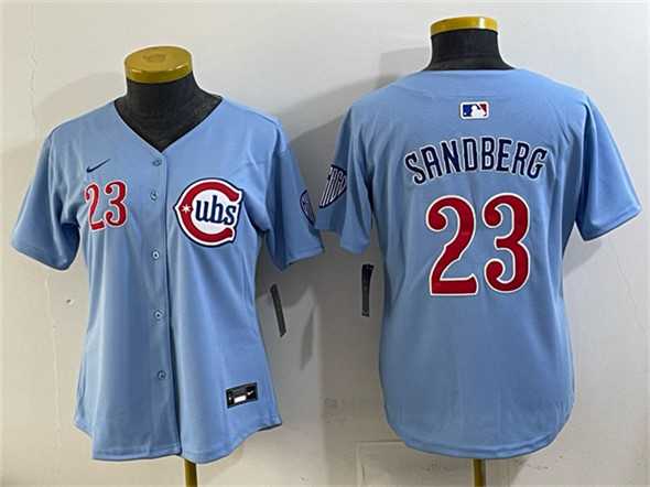 Youth Chicago Cubs #23 Ryne Sandberg Blue Limited Stitched Jersey->mlb youth jerseys->MLB Jersey