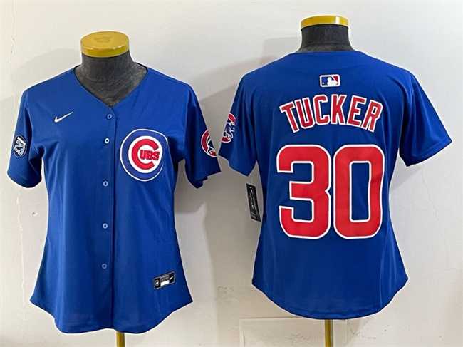 Youth Chicago Cubs #30 Kyle Tucker Royal %27Ryne Sandberg Tribute%27 Vapor Limited V2 Stitched Jersey->mlb youth jerseys->MLB Jersey