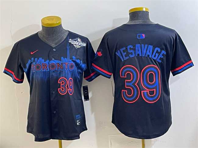 Women%27s Toronto Blue Jays #39 Trey Yesavage Navy 2025 World Series City Connect Limited Stitched Jersey(Run Small)->mlb womens jerseys->MLB Jersey