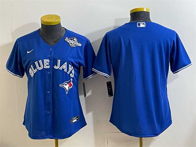 Women%27s Toronto Blue Jays Blank Royal 2025 World Series Cool Base Stitched Jersey(Run Small)->mlb womens jerseys->MLB Jersey