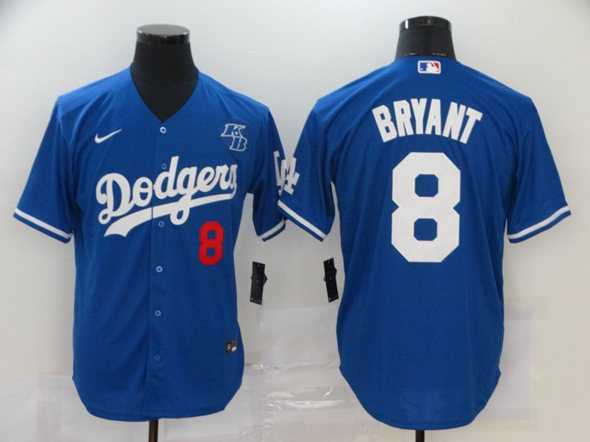 Youth Los Angeles Dodgers #8 Kobe Bryant Blue With KB Patch Cool Base Stitched Jersey->orlando magic->NBA Jersey