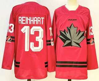 Men%27s Canada Hockey #13 Sam Reinhart Red Stitched Jersey->olympics canada jerseys->NHL Jersey