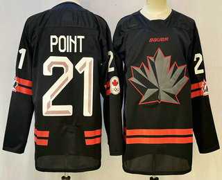 Men%27s Canada Hockey #21 Brayden Point Black Stitched Jersey->olympics canada jerseys->NHL Jersey