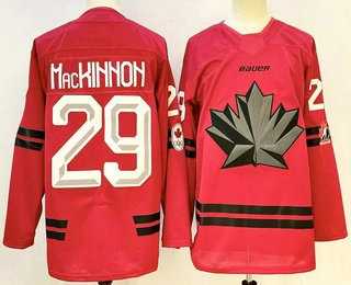 Men%27s Canada Hockey #29 Nathan MacKinnon Red Stitched Jersey->olympics canada jerseys->NHL Jersey