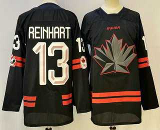 Men%27s Canada Hockey #13 Sam Reinhart Black Stitched Jersey->olympics canada jerseys->NHL Jersey