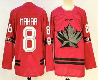 Men%27s Canada Hockey #8 Cale Makar Red Stitched Jersey->olympics canada jerseys->NHL Jersey