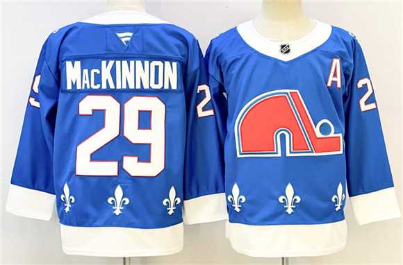Mens Colorado Avalanche #29 Nathan MacKinnon Blue 2025-26 With A Patch Alternate Stitched Jersey->colorado avalanche->NHL Jersey