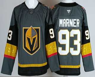 Men%27s Vegas Golden Knights #93 Mitch Marner Gray Authentic Jersey->nhl youth jerseys->NHL Jersey