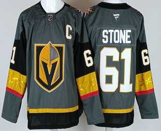Men%27s Vegas Golden Knights #61 Mark Stone Gray Authentic Jersey->vegas golden knights->NHL Jersey