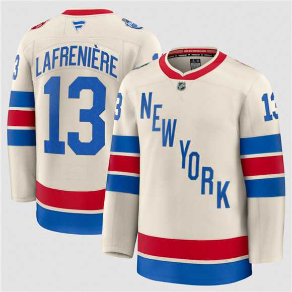 Men%27s New York Rangers #13 Alexis Lafreniere Cream 2026 Winter Classic Stitched Hockey Jersey Dzhi->nhl youth jerseys->NHL Jersey