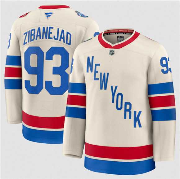 Men%27s New York Rangers #93 Mika Zibanejad Cream 2026 Winter Classic Stitched Hockey Jersey Dzhi->new york rangers->NHL Jersey