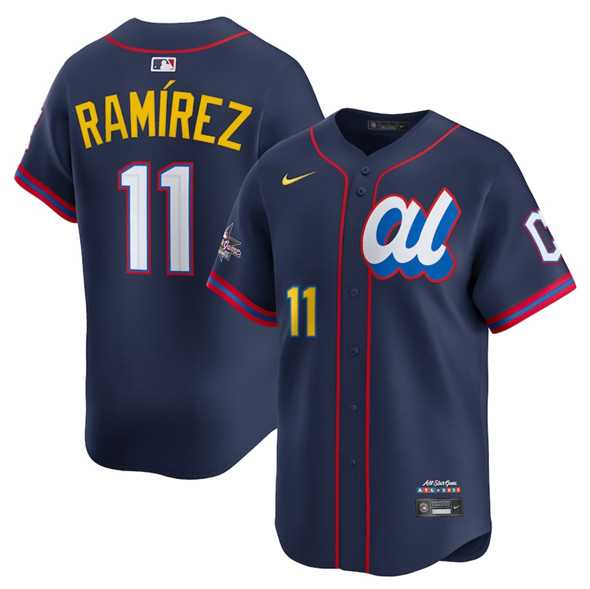 Mens American League #11 Jose Ramirez Navy 2025 All-Star Edition Limited Stitched Baseball Jersey->2025 mlb all-star->MLB Jersey