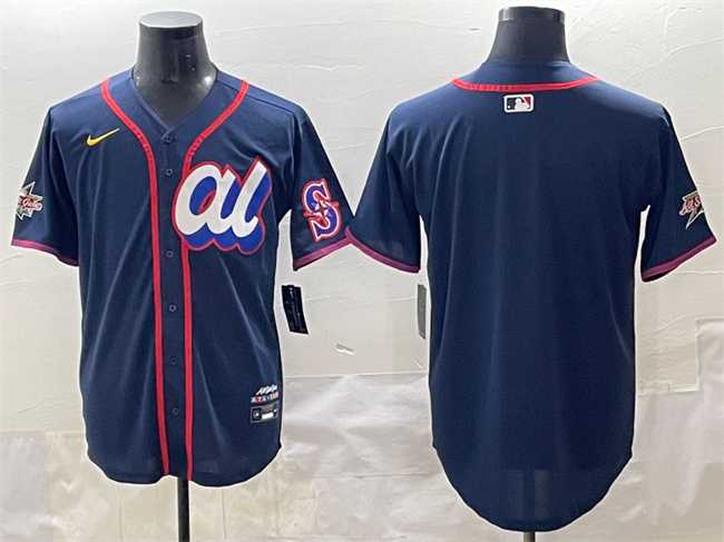Mens American League Seattle Mariners Blank Navy 2025 All-Star Edition Limited Stitched Baseball Jersey->2025 mlb all-star->MLB Jersey
