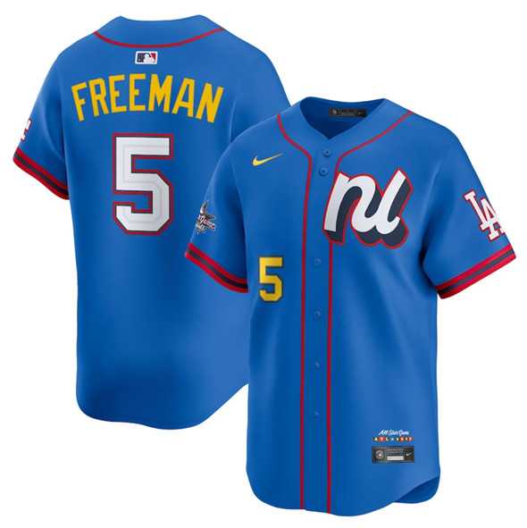 Mens National League #5 Freddie Freeman Blue 2025 All-Star Edition Limited Stitched Baseball Jersey->2025 mlb all-star->MLB Jersey
