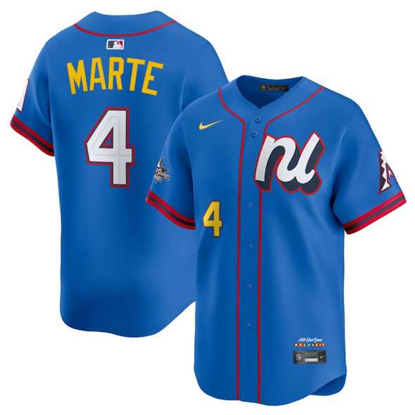 Mens National League #4 Ketel Marte Blue 2025 All-Star Edition Limited Stitched Baseball Jersey->2025 mlb all-star->MLB Jersey