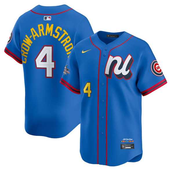 Mens National League #4 Pete Crow-Armstrong Blue 2025 All-Star Edition Limited Stitched Baseball Jersey->2025 mlb all-star->MLB Jersey