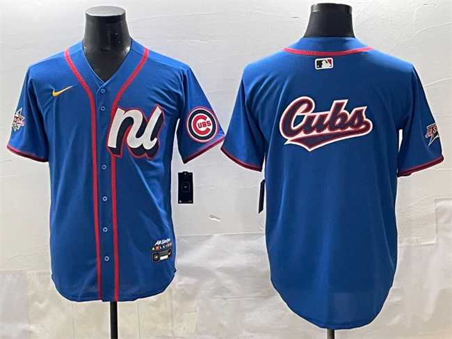 Mens National League Chicago Cubs Team Big Logo Blue 2025 All-Star Edition Limited Stitched Baseball Jersey->2025 mlb all-star->MLB Jersey
