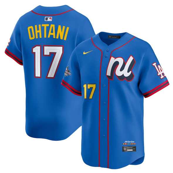 Mens National League #17 Shohei Ohtani Blue 2025 All-Star Edition Limited Stitched Baseball Jersey->2025 mlb all-star->MLB Jersey
