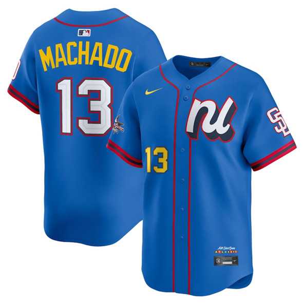 Mens National League #13 Manny Machado Blue 2025 All-Star Edition Limited Stitched Baseball Jersey->2025 mlb all-star->MLB Jersey