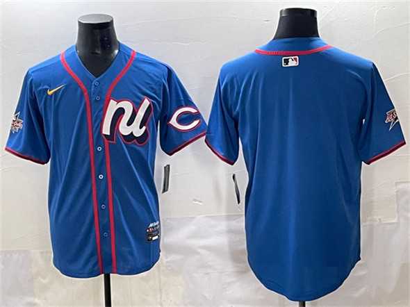 Mens National League Cincinnati Reds Blank Blue 2025 All-Star Edition Limited Stitched Baseball Jersey->2025 mlb all-star->MLB Jersey