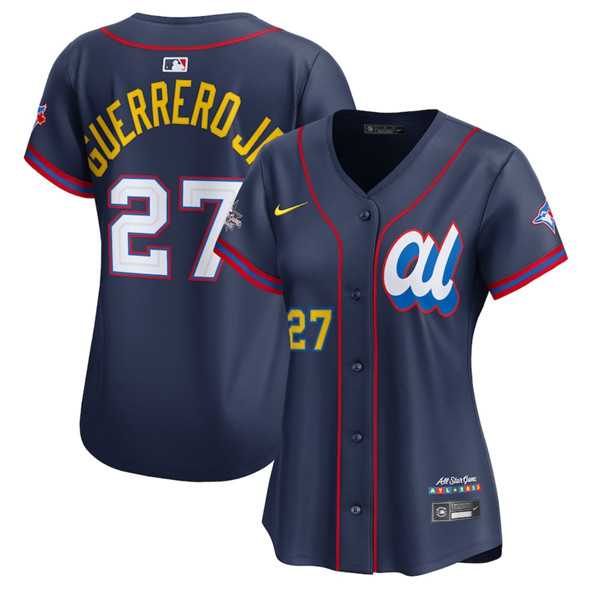 Womens American League #27 Vladimir Guerrero Jr. Navy 2025 All-Star Edition Limited Stitched Baseball Jersey(Run Small)->2025 mlb all-star->MLB Jersey
