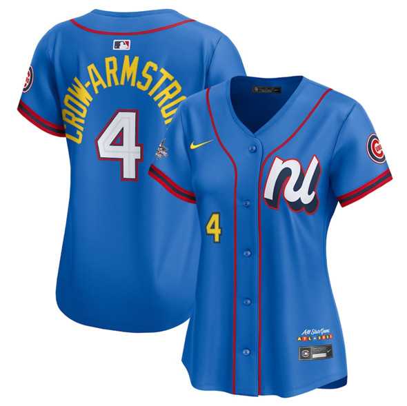 Womens National League #4 Pete Crow-Armstrong Blue 2025 All-Star Edition Limited Stitched Baseball Jersey(Run Small)->2025 mlb all-star->MLB Jersey