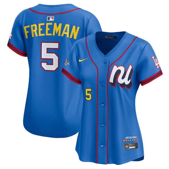 Womens National League #5 Freddie Freeman Blue 2025 All-Star Edition Limited Stitched Baseball Jersey(Run Small)->2025 mlb all-star->MLB Jersey