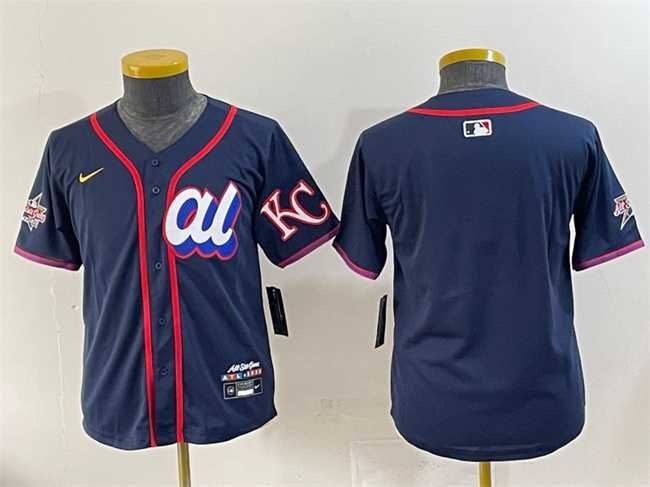 Womens American League Kansas City Royals Blank Navy 2025 All-Star Edition Limited Stitched Baseball Jersey(Run Small)->2025 mlb all-star->MLB Jersey