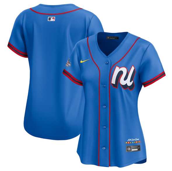 Womens National League Blank Blue 2025 All-Star Edition Limited Stitched Baseball Jersey(Run Small)->2025 mlb all-star->MLB Jersey