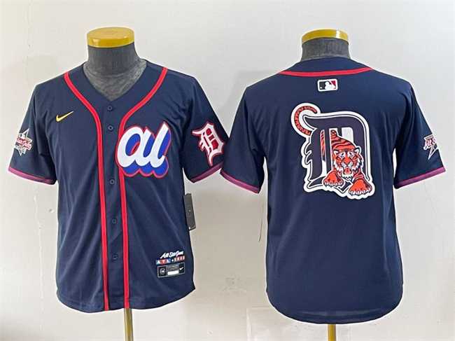 Youth American League Detroit Tigers Team Big Logo Navy 2025 All-Star Edition Limited Stitched Baseball Jersey->2025 mlb all-star->MLB Jersey