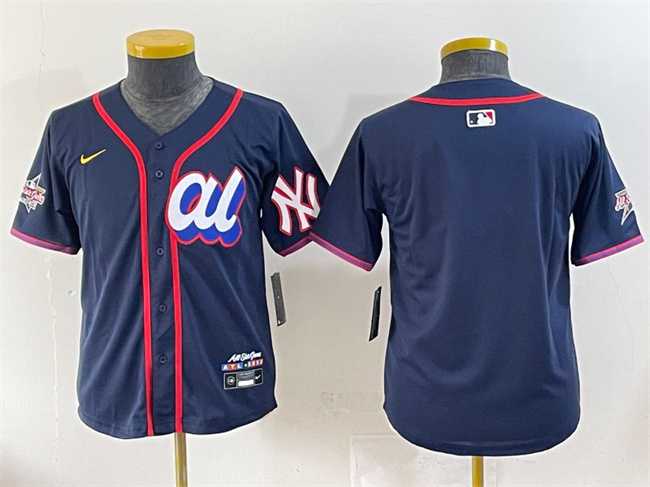 Youth American League New York Yankees Blank Navy 2025 All-Star Edition Limited Stitched Baseball Jersey->2025 mlb all-star->MLB Jersey