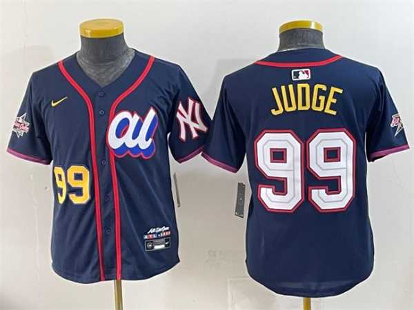 Youth American League #99 Aaron Judge Navy 2025 All-Star Edition Limited Stitched Baseball Jersey->2025 mlb all-star->MLB Jersey