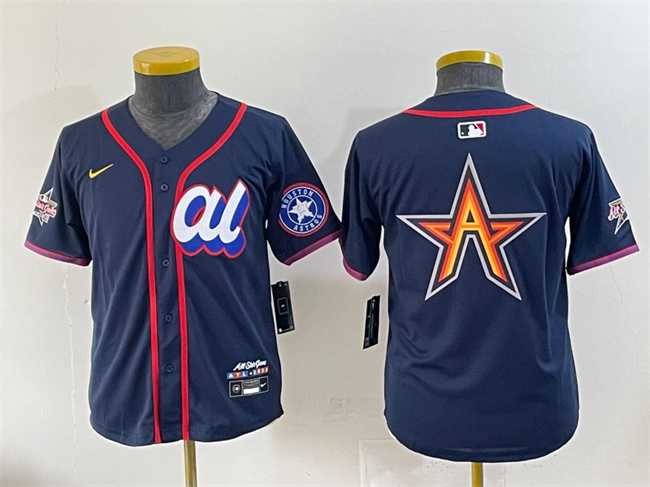 Youth American League Houston Astros Team Big Logo Navy 2025 All-Star Edition Limited Stitched Baseball Jersey->2025 mlb all-star->MLB Jersey