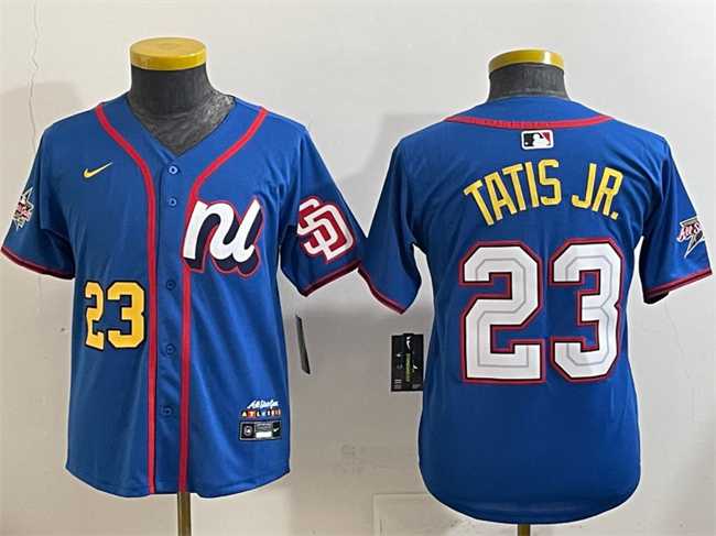 Youth National League #23 Fernando Tatis Jr. Blue 2025 All-Star Edition Limited Stitched Baseball Jersey->mlb shorts->MLB Jersey