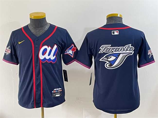 Youth American League Toronto Blue Jays Team Big Logo Navy 2025 All-Star Edition Limited Stitched Baseball Jersey->2025 mlb all-star->MLB Jersey