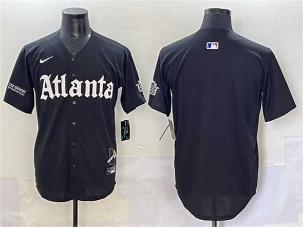 Men%27s Atlanta Braves Blank Black Gothic South x Outkast Edition Vapor Limited Stitched Baseball Jersey->baltimore orioles->MLB Jersey