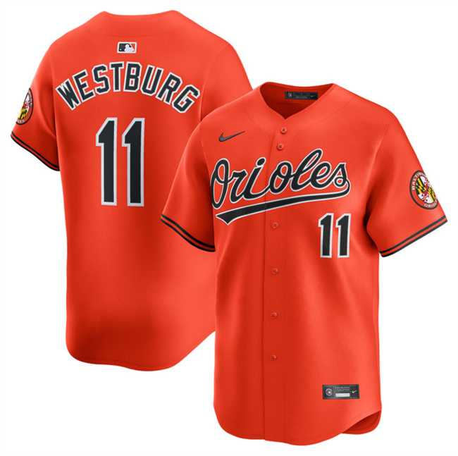 Men%27s Baltimore Orioles #11 Jordan Westburg Orange 2025 2nd Alternate Limited Cool Base Stitched Baseball Jersey Dzhi->baltimore orioles->MLB Jersey