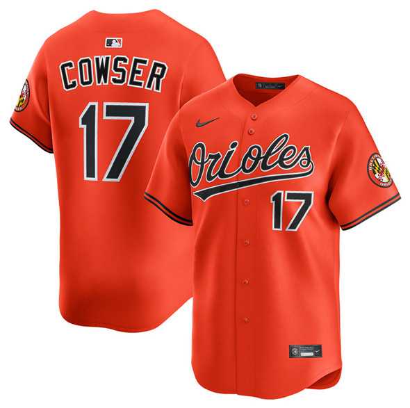 Men%27s Baltimore Orioles #17 Colton Cowser Orange 2025 2nd Alternate Limited Stitched Baseball Jersey Dzhi->baltimore orioles->MLB Jersey