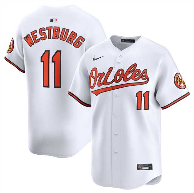 Men%27s Baltimore Orioles #11 Jordan Westburg White 2025 Home Limited Cool Base Stitched Baseball Jersey Dzhi->baltimore orioles->MLB Jersey